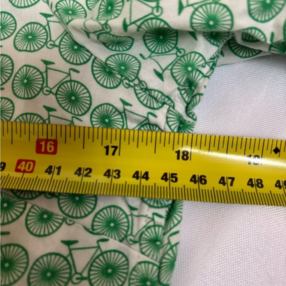 GAP Bicycle Print The Fitted Boyfriend Button Down Shirt Bicycle Print XS - Picture 7 of 11